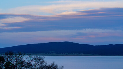 Blue skies over Lake George in New South Wales near Canberra