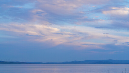 Blue skies over Lake George in New South Wales near Canberra