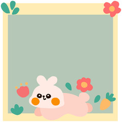 Cute baby bunny 귀여운 아기 토끼 메모지 © YoungAe