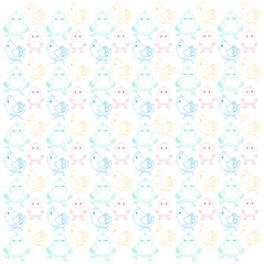 Colorful Chick Pattern illustration