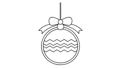 Christmas vector christmas ball line art style vector