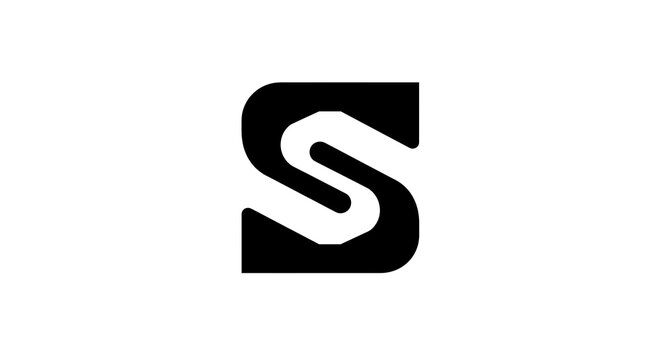 negative logo with blavk and white color