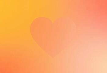 Vibrant yellow-orange gradient heart shape background,  emotion,  sunny