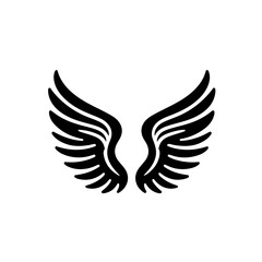 Obraz premium angel wings silhouette , angel wings vector