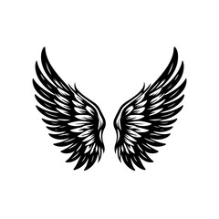Obraz premium angel wings silhouette , angel wings vector