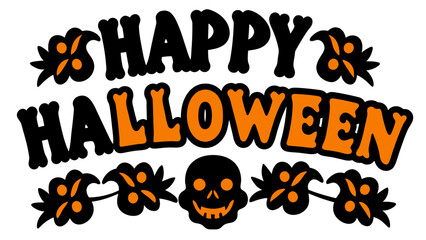 Happy Halloween Text Vector