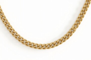 Gold chain necklace, studio shot, white background, jewelry design