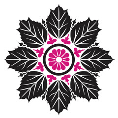 flower mendela vector design round ornament art illustrator,mendela vector design,mendela vector 