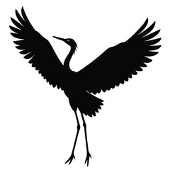 silhouette of stork