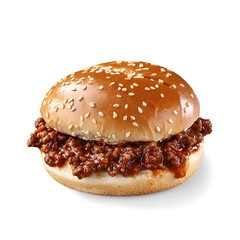 Sesame Seed Bun with Sloppy Joe Filling