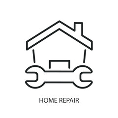 Home repair thin line vector icons.