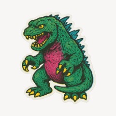 Fototapeta premium Colorful cartoon monster illustration.