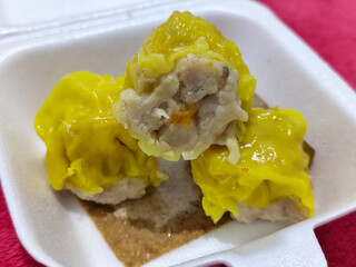 Dimsum The food menu at the Mie Gacoan restaurant which has a soft texture and delicious taste.