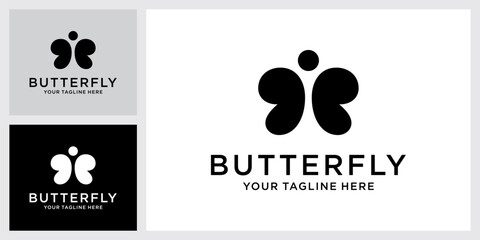 Butterfly vector logo design template