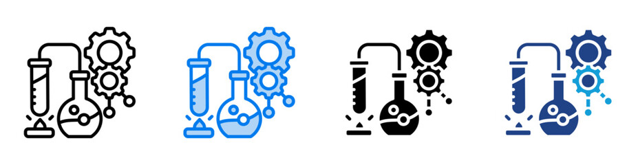 Bioengineering icon set multiple style collection