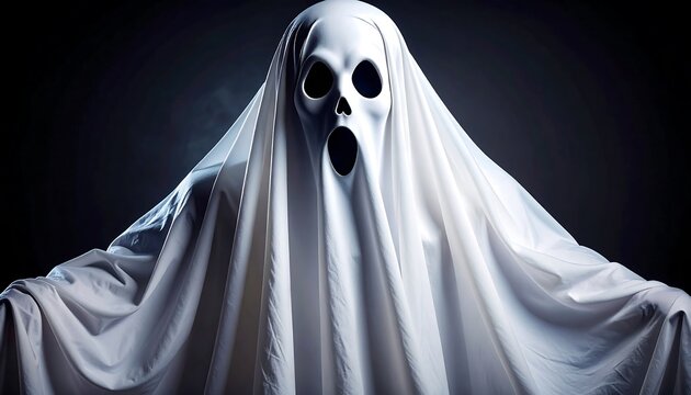 Spooky white ghost costume