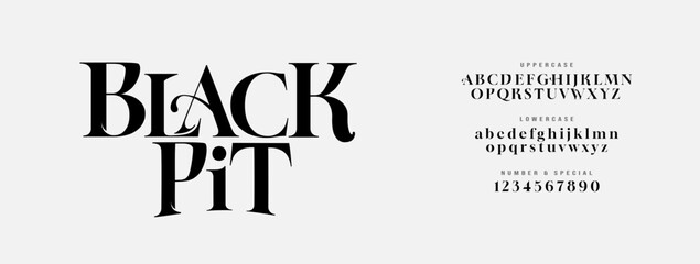 Elegant Minimalistic Font. Luxury lettering, suit for poster design, typography, and all graphic design needs. Come in editable vector. Elegant alphabet.	
