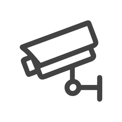 Minimalist Line Art Security Camera Surveillance System Safety Icon