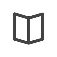 Simple Outline Open Book Education Reading Sign Icon
