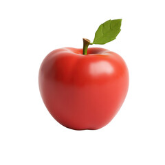 Close-up of a glossy red  with a leaf.