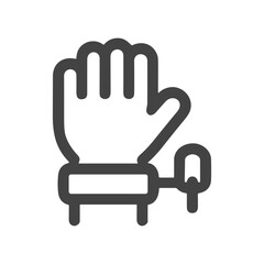 Modern Outline Hand with Handcuffs Symbol Crime Arrest Icon