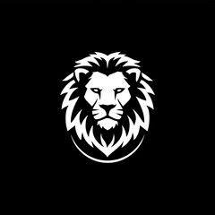 Obraz premium Majestic Lion Head Emblem Symbolizing Strength Power Courage and Royalty