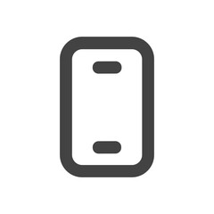 Simple Rounded Rectangle Icon Shape Solid Dark Grey Sign