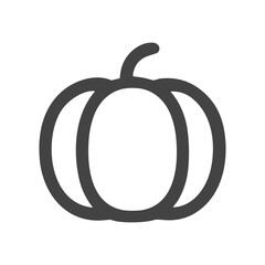 Simple Line Art Pumpkin Vegetable Design Element Isolated Illustration