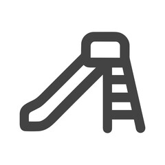 Outline Minimalist Playful Slide with Ladder Shape Icon Graphic