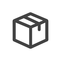 Minimalist Line Simple Box Package Icon For Delivery Service