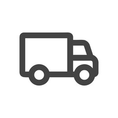 Minimalist Line Style Delivery Truck Transportation Logistics Business Element