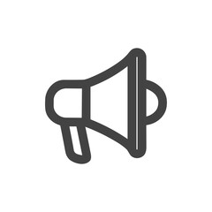 Modern Outline Bullhorn Announce Loudspeaker Symbol Icon Sign Shape Element