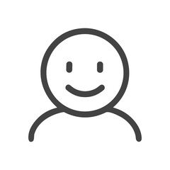 Minimalist Outline Person Avatar Profile User Symbol Icon Graphic