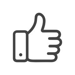 Simple Outline Like Hand Icon Approval Gesture Symbol Design