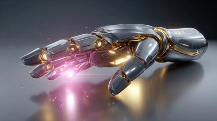 Robot hand emitting light