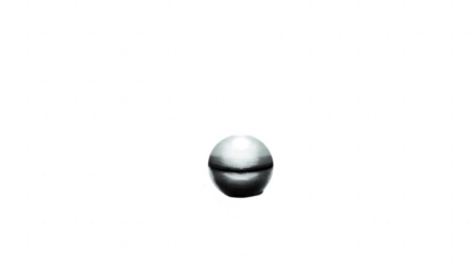 Pixelated sphere, grayscale, dark background