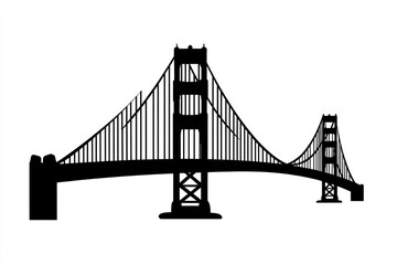 Obraz premium Golden Gate Bridge bridge gate silhouette.