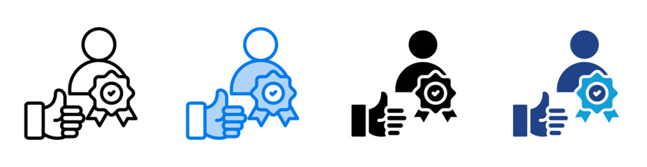 Reliability icon set multiple style collection