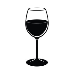 Elegant Glass of Red Wine with Reflections on a White Background