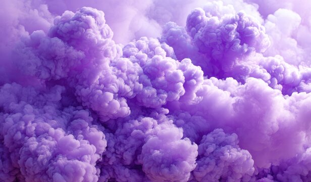 Purple smoke clouds fill the frame.