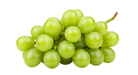A bunch of radiant green grapes
