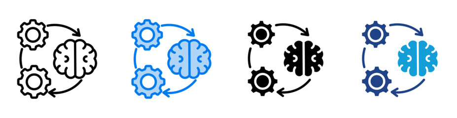 Systematic icon set multiple style collection