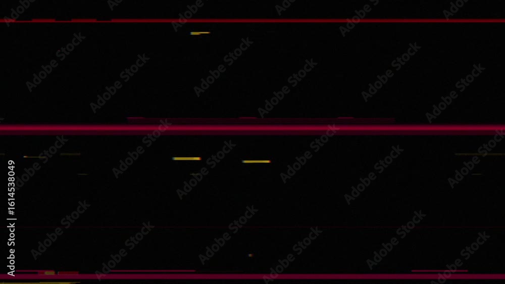 Poster abstract glitch: dynamic lines and color distortion on black background