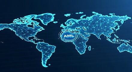 Global network with digital connections and central label