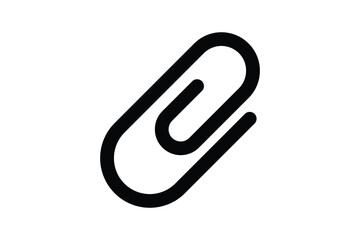 paper clip icon, paper clip isolated on white background.