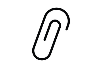 paper clip icon, paper clip isolated on white background.