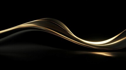 Golden wave on black