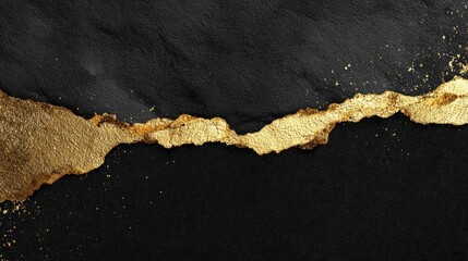 gold crack on black surface