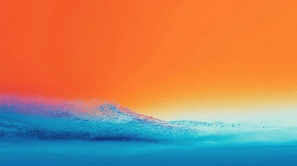 Ocean wave at sunset