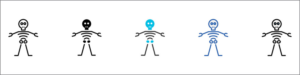 Skeleton Icon Pack Mulstistyle Illustration